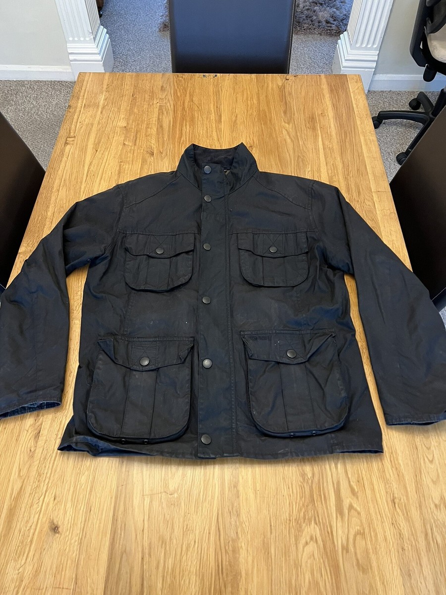 Barbour New Utility Wax Jacket Black Waxed Cotton Size Barbour New Utility Wax Jacket Black Waxed Cotton Size
