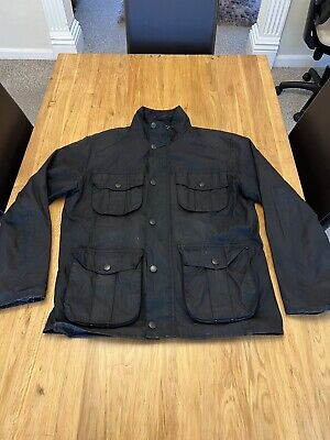 Barbour New Utility Wax Jacket Black Waxed Cotton Size Barbour New Utility Wax Jacket Black Waxed Cotton Size