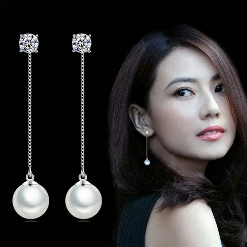 Ball and 2024 chain earrings