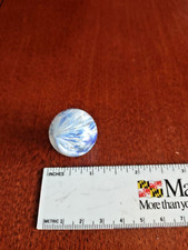 1890's German Faceted Pontil Onion Skin Glass Marble Germany