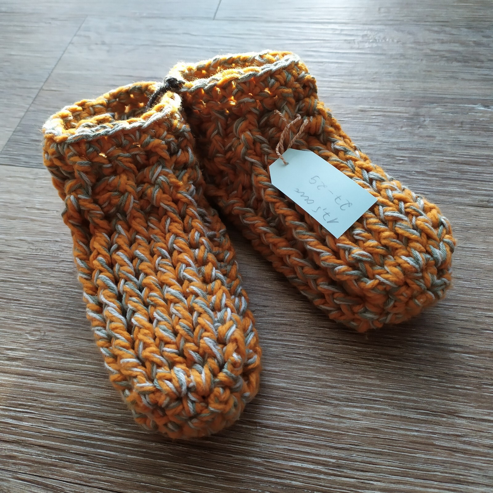 APL Pantofole fatte a mano all'uncinetto ciabatte bambini taglia 27 29 antiscivolo