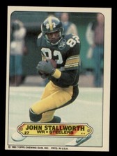1983 TOPPS FOOTBALL STICKER #27 JOHN STALLWORTH PITTSBURGH STEELERS