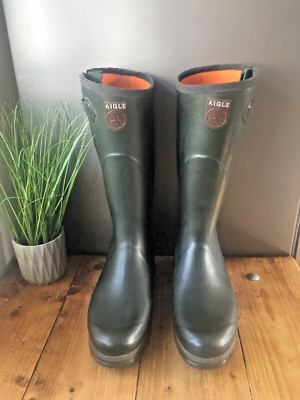 AIGLE OUTLAST PARCOURS WELLIES WELLINGTON BOOTS NEOPRENE LINED FISHING  THERMAL