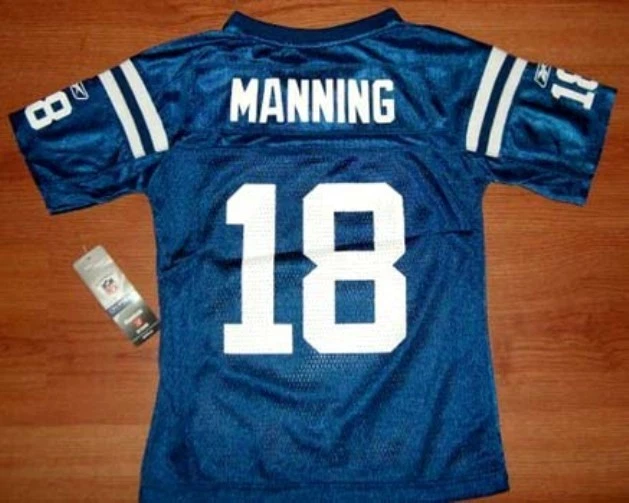 Camiseta Peyton Manning Colts Juvenil Niñas Pequeña NFL Azul Foto 2 de 3