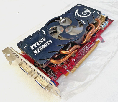 MSI NVIDIA GeForce GTS 250 1GB GDDR3 V154 PCI-E 2×DVI Video Grafikkarte