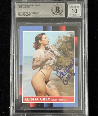 Keisha Grey Signed Custom Trading Card BAS Beckett COA Autograph Grade 10