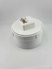 4" PVC Sewer Cleanout Adapter with Plug Pipe Fitting, PVC Sewer Cleanout Cap