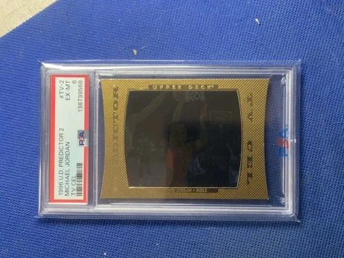 1996-97 Upper Deck Predictor 1 TV Cel #TV3 Michael Jordan PSA 6 Graded Card NBA