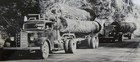 ca 1930 LOGGING IN THE NORTHWEST, LARGE LOGS LOADED ON SEMIS REAL PHOTO POSTCARD — photo 2