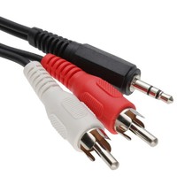 1,8M 3,5Mm Stereo Klinke Zu Doppel Rca Phono Stecker Audio Kabel