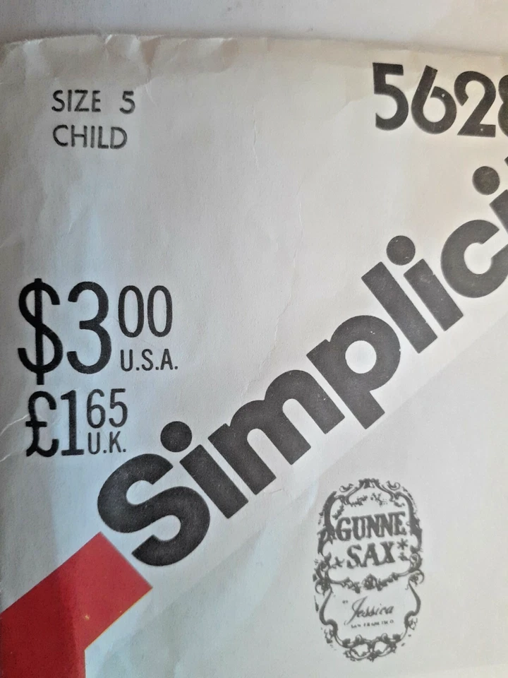 Simplicity 5628 Jumper Bib Skirt Top Sewing Pattern Girls 5 UC FF VTG Gunne Sax - Image 3 of 4