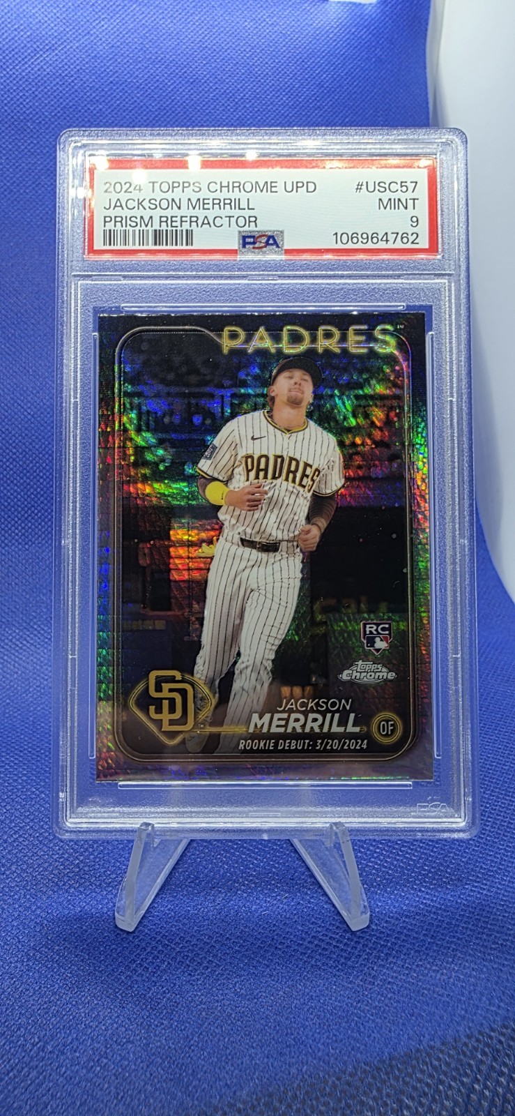 2024 Topps Chrome Update Jackson Merrill Prism Refractor #USC57 PSA 9