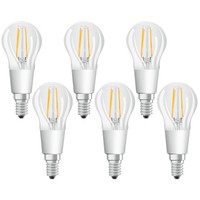 6 X Osram Led Filament Tropfen 5W =40W E14 Klar Glowdim Warm 2200K-2700K Dimmbar