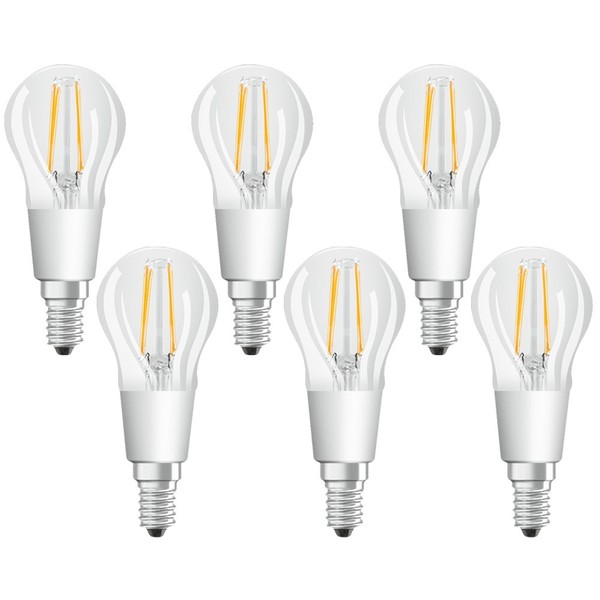 6 X Osram Led Filament Tropfen 5W =40W E14 Klar Glowdim Warm 2200K-2700K Dimmbar-image