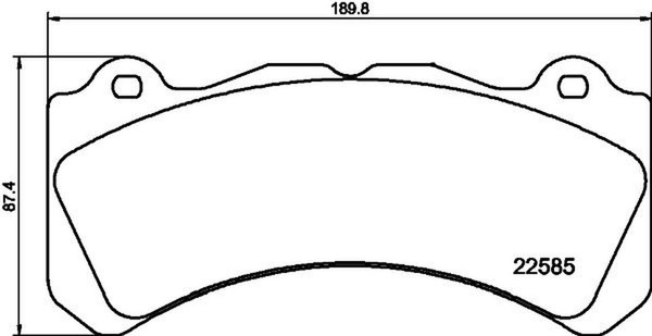 Bremsbelagsatz Ohne VerschleißWarnung 17,5 Mm Hella FüR U.A. Volvo S60-image