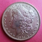 1904-O MORGAN SILVER DOLLAR. CIRCULATED. HIGH GRADE.