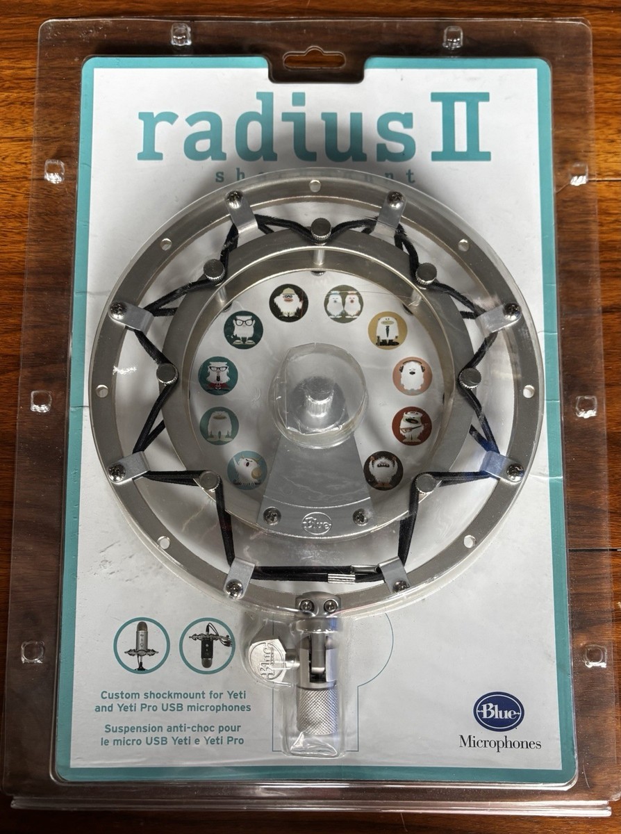 Blue Radius II Shockmount Silver Metal for Yeti Yeti Pro USB