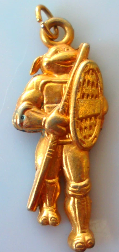 Fève métal doré pendentif - TORTUE NINJA - Photo 1/1