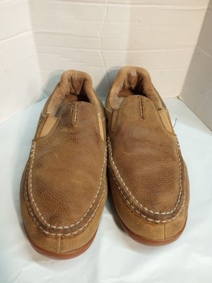 Georgia Boot Moc Toe Slipper Shoes Brown Leather Men s Size 10W (P220680)