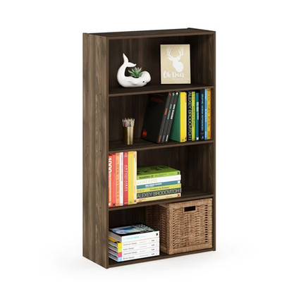 Furinno Pasir Contemporary 4Tier Open Shelf Bookcase Storage Organizer Bookshelf
