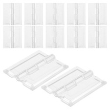 20pcs Clear Acrylic Cabinet Hinges, Hinge with Smooth Rotation for Display