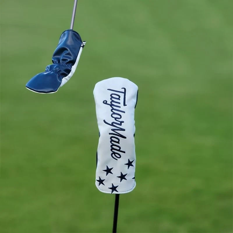 Taylormade USA Stars & Stripes Leather Driver, Wood, Hybrid Head Cover 4pcs Set - Image 4 of 4