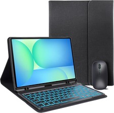 Folio Cover Case with Keyboard  Pencil Holder for Galaxy Tab S10 FE 10.9 inch