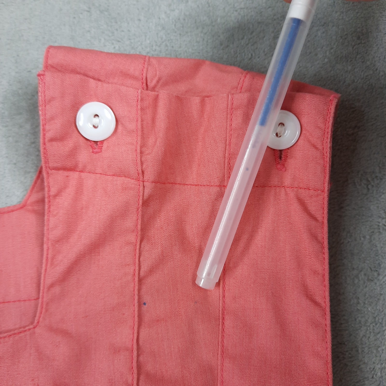 Vintage Angelica Pink Nurse Uniform Apron Pinafore Dress Size Small Cotton 60s