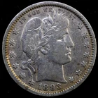1893 25C Barber Quarter Very Fine VF Coin #K3