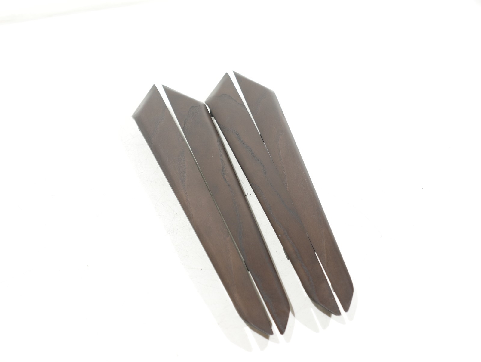 14-16 Maserati Ghibli Front & Rear Door Console Trim Bezel Walnut Wood Set OEM