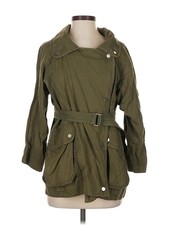 Current/Elliott Women Green Trenchcoat S