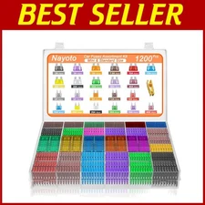 Automotive Fuse Kit - 1200pcs Assorted Fuses with Puller