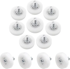 0.98 Inch Drawer Slide Roller, 12 Pieces Drawer Replacement Wheels, Plastic Pull