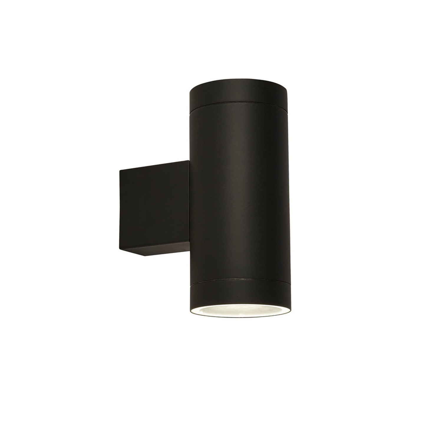 2 Light Black Outdoor Porch Up and Down Wall Light With Dusk Till Dawn Sensor
