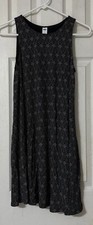 Old Navy Tank Dress Women’s Small Black Beige Print 