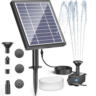 Biling Solar Brunnen für Vogeltränke, 2,5W angetrieben 2,5W, schwarz 