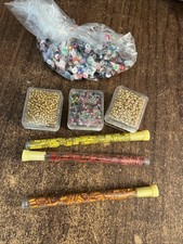 Lot of Loose Jewelry Making Beads Glass, Plastic, wood, Multicolor