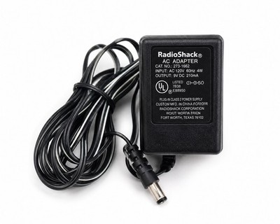 Vintage RadioShack AC Adapter 273-1662 9V DC 210mA Power Supply