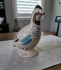 Vintage Red Wing BOB WHITE Large Hors D'Oeuvres Holder 8 1/4" Quail Appetizer