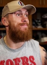 George Kittle San Francisco 49ers Dwight Clark GAME USED Worn Hat Photomatched.