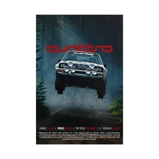Audi Quattro Group B Rally Poster - Legendary Rally Car Wall Decor