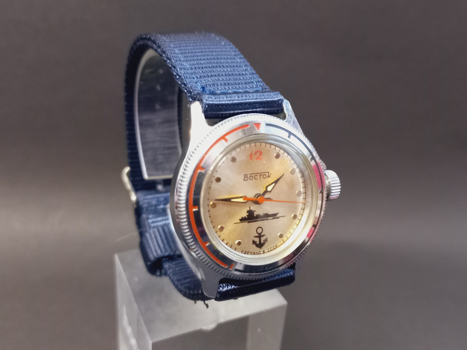 Soviet Vintage Watch Vostok Komandirskie Marine,Russian Mechanical Watch USSR