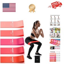 Resistance Bands for Working Out, 5-Pack Elastic Exercise Bands for Strength ...
