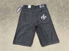 vintage Southpole black baggy jean shorts sz 38 Deadstock NWT jorts 90s y2K jnco