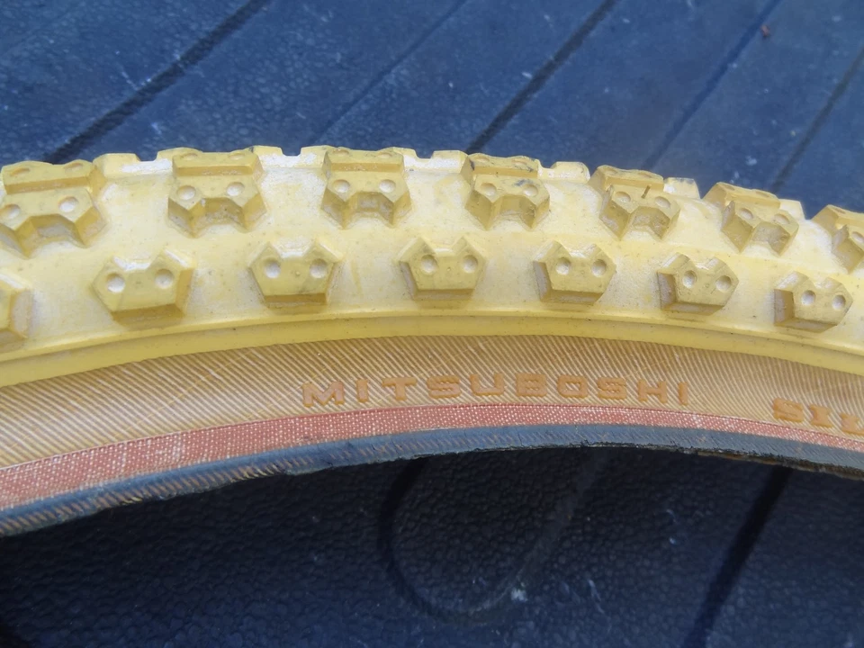 MITTSUBISHI  COMP 3 - Yellow 24 X 1.75 BMX Cruiser tire N.O.S. - Image 3 of 4