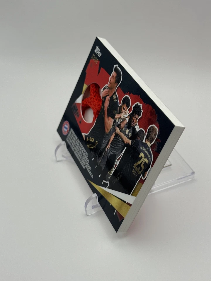 2021-22 Topps Bayern Team Set Lewandowski Net Relic Record Breaking Game 33/50 - Image 3 of 4