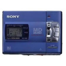  Used  Very Good Condition SONY MZ-R50-L Blue Portable MD Recorder Recording/