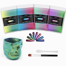 Chameleon Mica Powder 4 Colors Shift Pigment Powder Shimmer Holographic Mica ...