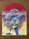 Iron Maiden ‘The Number Of The Beast’ 1982 * SIGNED * 7” RED Vinyl Single Record