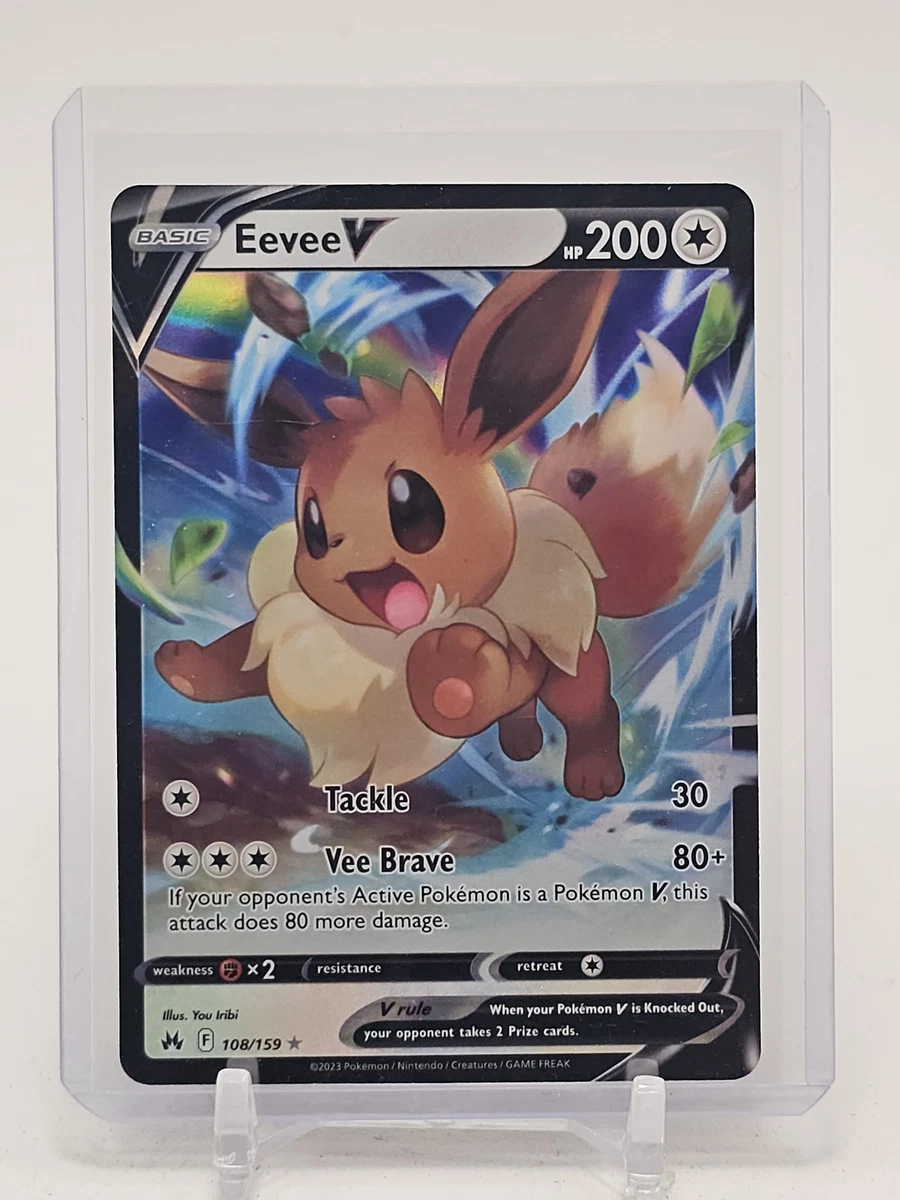 eevee v pokemon card price Leafeon V Glaceon V - Crown Zenith Pokmon Set Colorless Colorless Tackle (30) Colorless Eevee V SWSH065 Pokemon TCG